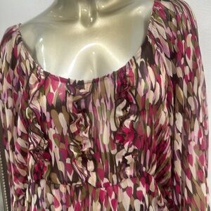 Long sleeve sheer tunic top blouse shirt size 2X brand new w Tags